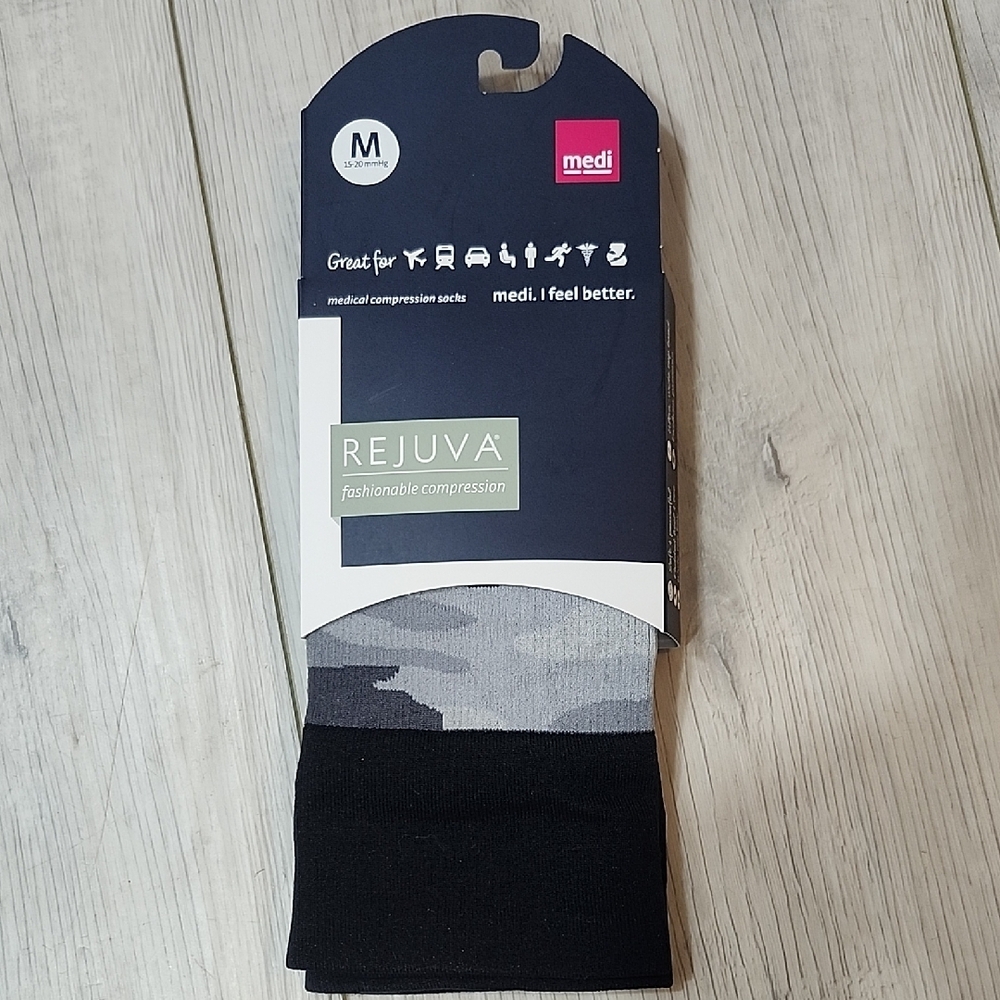 ❤️NWT❤️Men's & Women's Camo Compression Socks - Black/Gray